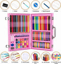 Art & Coloring Kit - Pink Case (98 Pc)