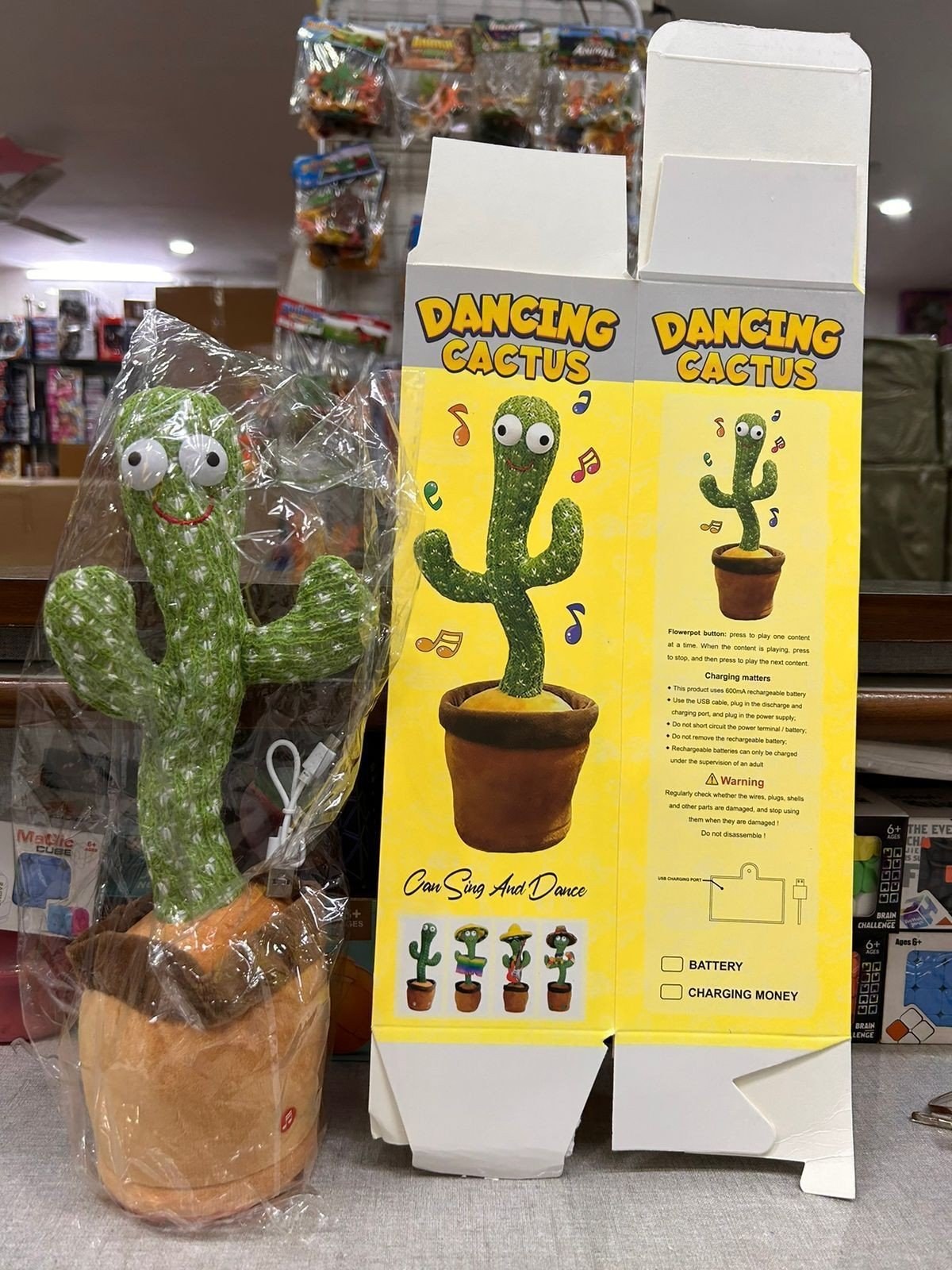 Dancing Cactus Toy (Rechargeable)