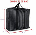 Jumbo Storage Bag (Black Striped)