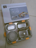 Stainless Steel 4-Compartment Lunch Box